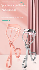 Natural Curling Eyelash Curler With Comb Girls Eyelash Beauty Auxiliary Tools Portable Wide Angle Eyelash Curler - WOMONA.COM