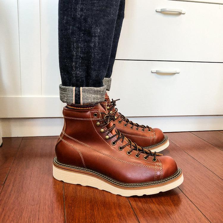 Face Round Head Men And Women Couple Tooling Boots - WOMONA.COM