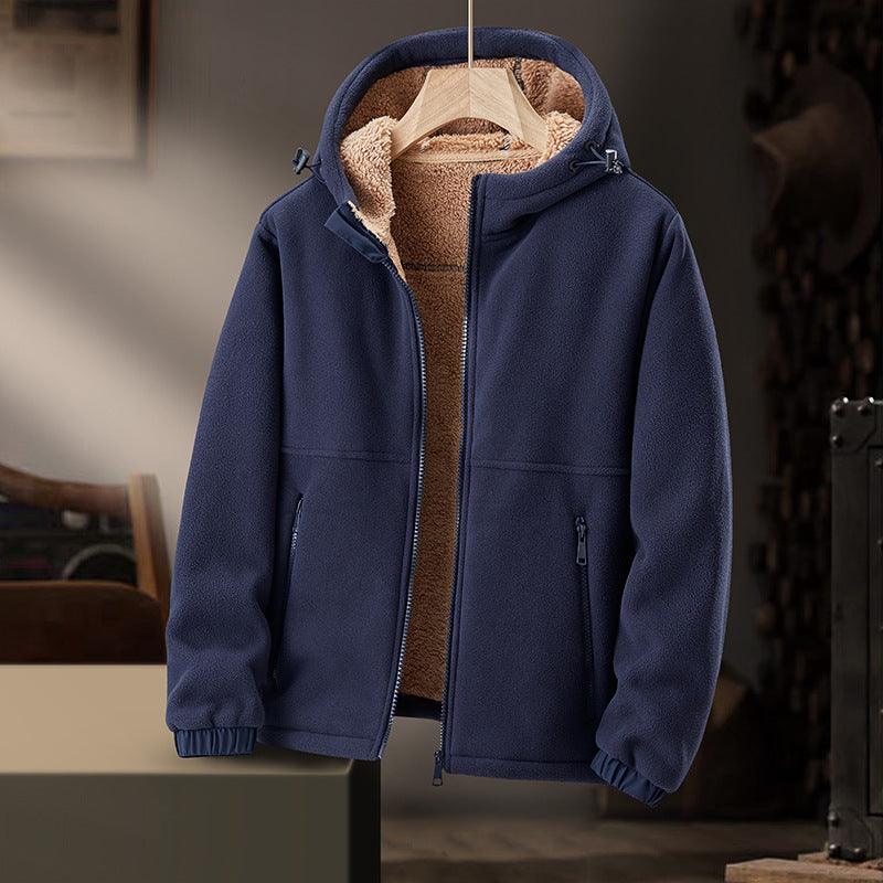 Casual Hooded Lambswool Fleece Padded Coat