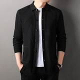 Men's Knitting Sweater Cardigan Lapel Fashion - WOMONA.COM