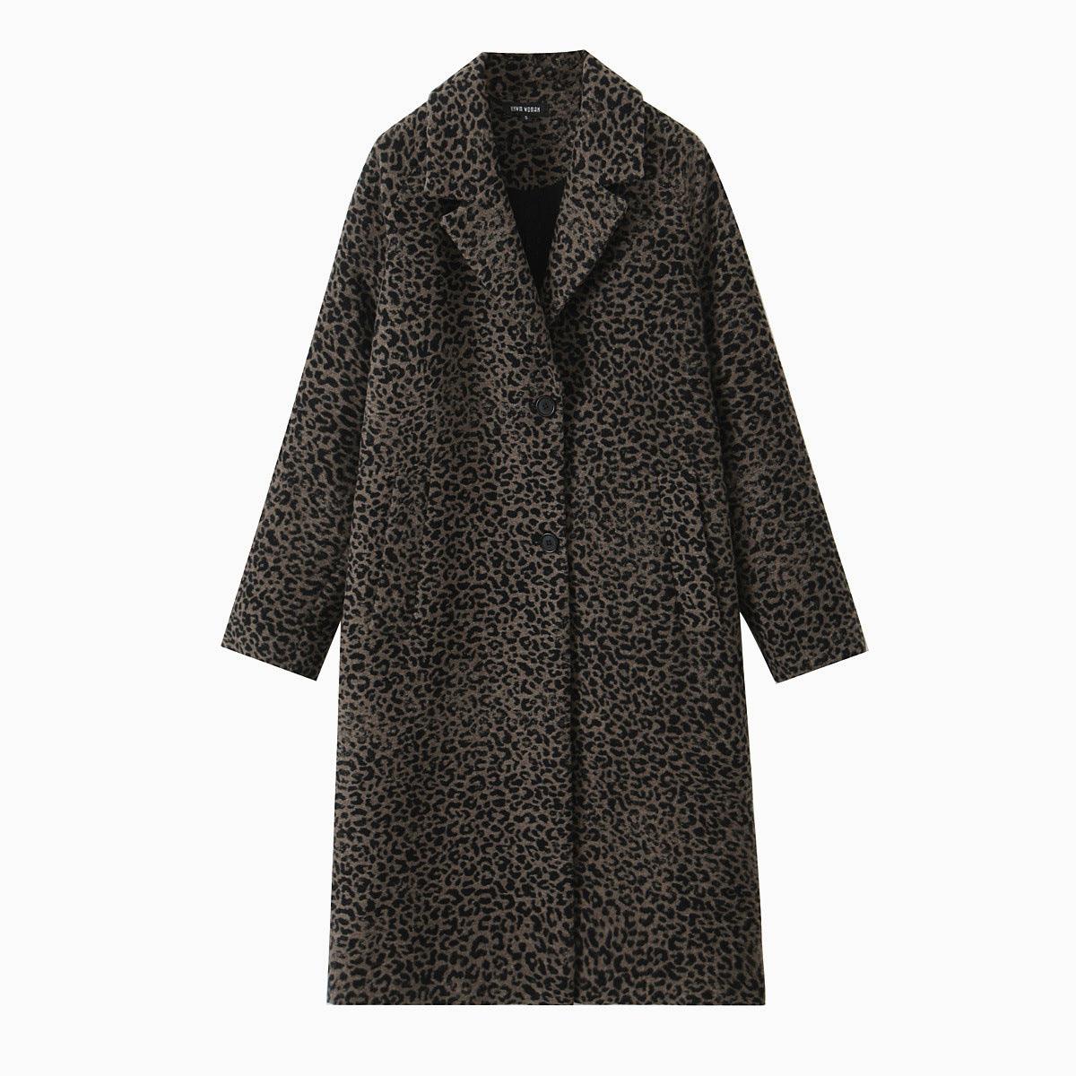 Women's Loose Casual Blended Printed Coat - WOMONA.COM