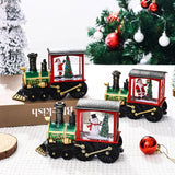 Lámpara de noche pequeña con decoración de tren para regalo de Navidad