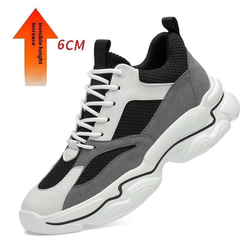 Men's Fashion Cowhide Mesh Lining Sneakers - WOMONA.COM