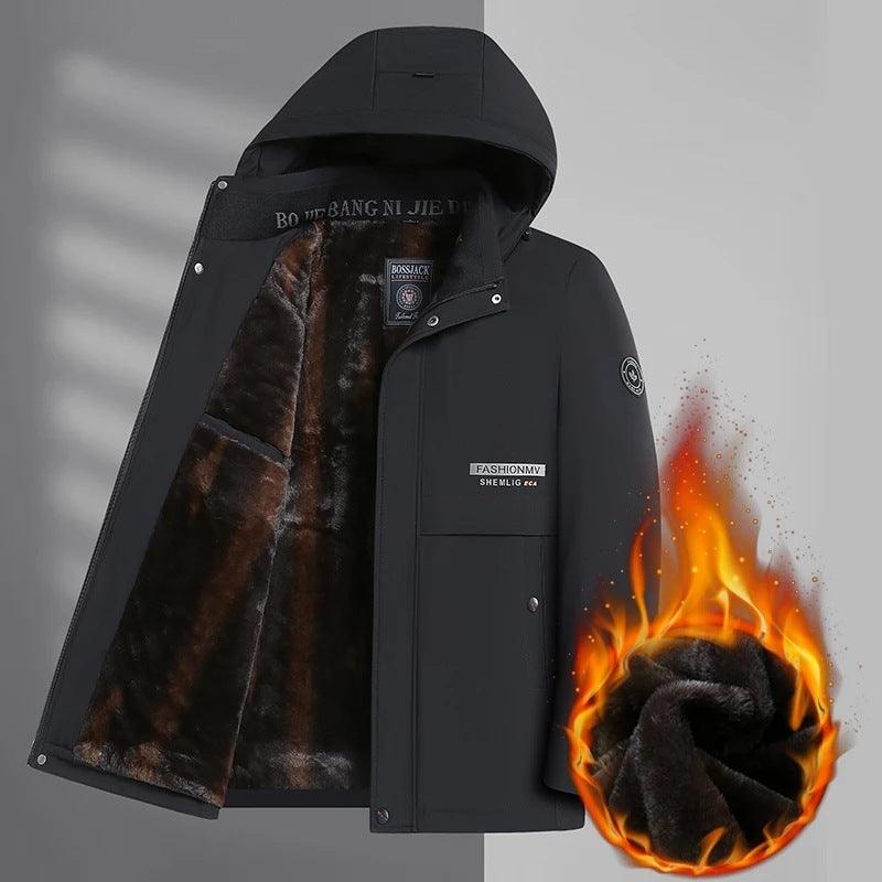 Middle-aged Cotton-padded Clothes Daddy's Outfit - WOMONA.COM