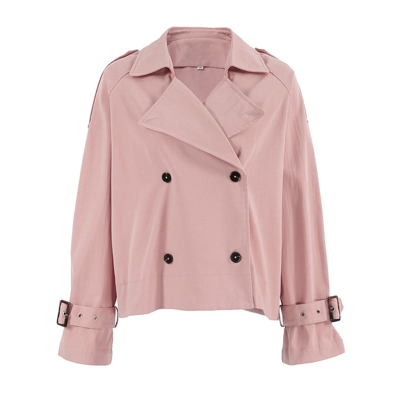 Retro Trench Double Breasted Coat - WOMONA.COM