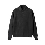 Men's Thickened Warm Base Sweater With Lapel - WOMONA.COM