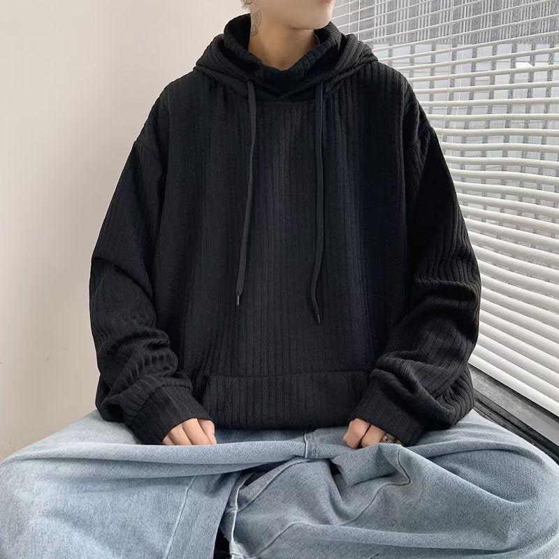Men's turtleneck hooded sweatshirt