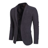 Men's Fashion Casual Single-breasted Woolen Overcoat Coat - WOMONA.COM