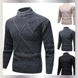 Half Turtleneck Men's Trendy Pattern Long Sleeve Sweater - WOMONA.COM