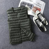 Winter Collarless Lightweight Basic Thin Vest