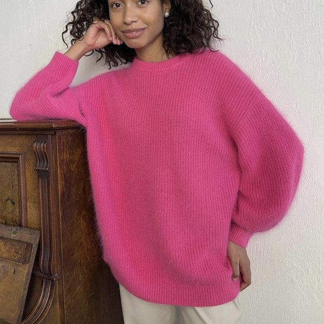 Warm Ladies Sweater Women Knitwear Knitted Sweaters - WOMONA.COM