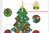 Children's DIY felt Christmas tree with lights - WOMONA.COM