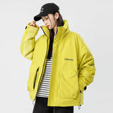 Thick Windproof Shell Jacket Oversized Loose Coat - WOMONA.COM