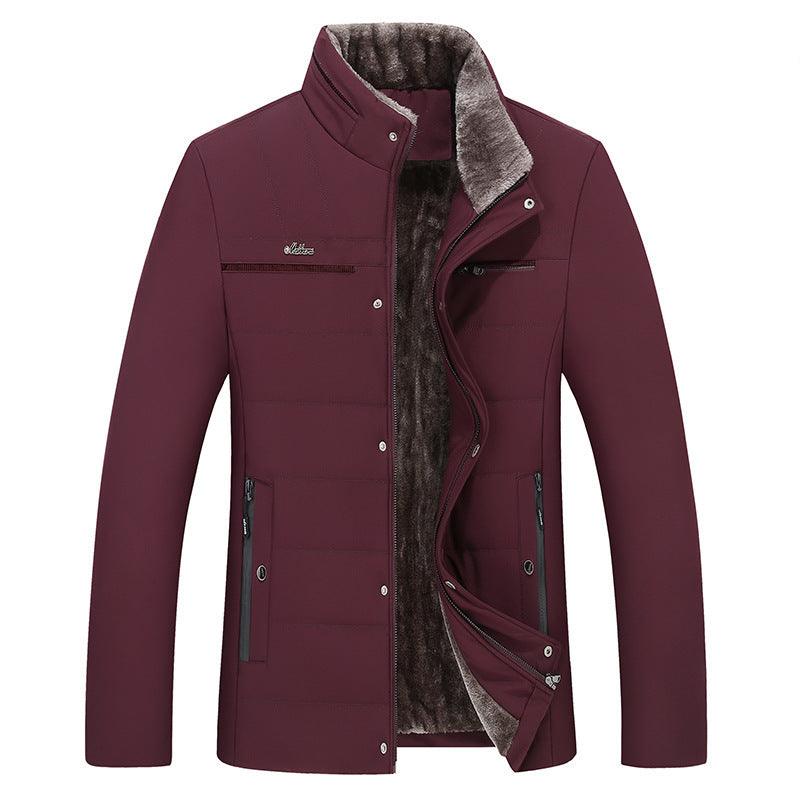 Middle-aged Cotton-padded Clothes Daddy's Outfit - WOMONA.COM