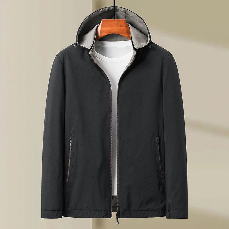 Straight Zipper Hooded Close Up Casual Coat - WOMONA.COM