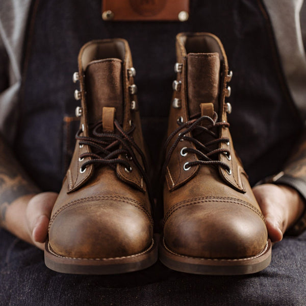 Work Boots Men Spring American Retro - WOMONA.COM