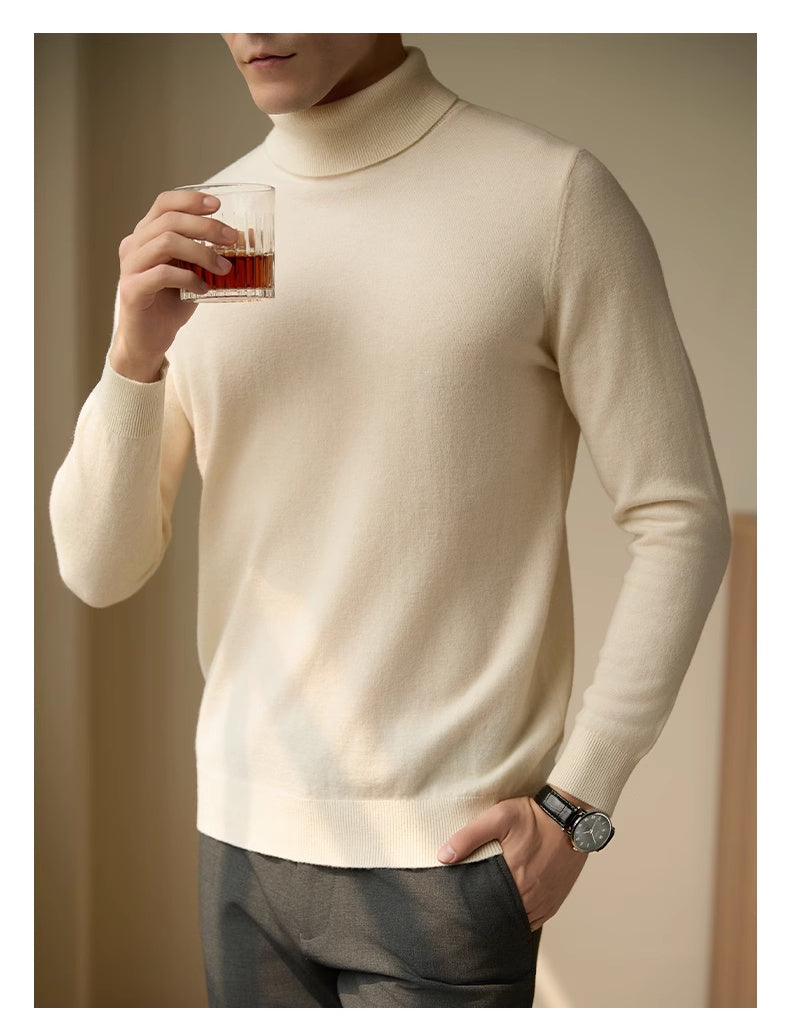 Men's Leisure Warm Turtleneck Bottoming Shirt Sweater - WOMONA.COM