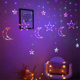 Christmas Twinkling Moon Star String Lamp