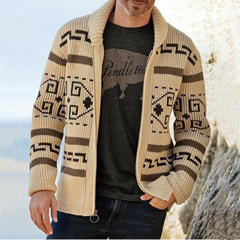 Men's Fashion Lapel Youth Casual Cardigan Jacket - WOMONA.COM