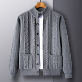 Retro Jacquard Loose-fitting Sweater Jacket - WOMONA.COM