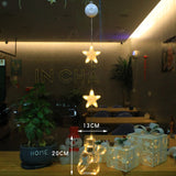 Christmas 3pcs LED Light Star Xmas Tree Hanging Sucker Lamp