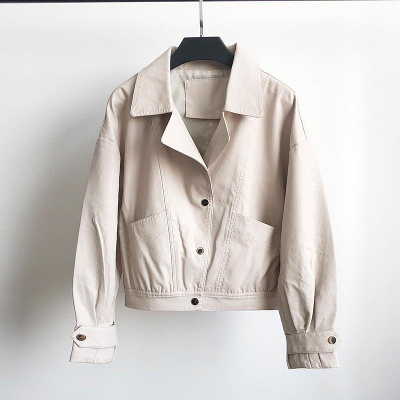 New Korean leather jacket - WOMONA.COM