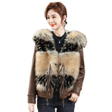 Middle-aged Women's Clothing Winter Leather Coat - WOMONA.COM