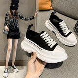 Women's Thick-soled Canvas Shoes Platform All-match Ins Trend - WOMONA.COM