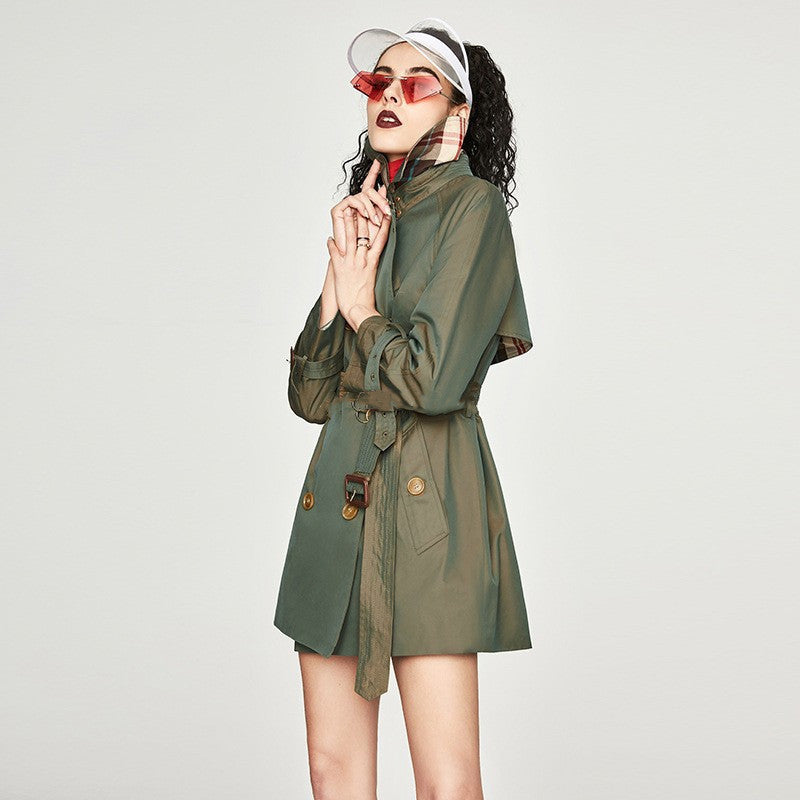 Women's Trench Coat Mid-length Korean Style