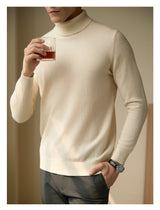 Pure Wool Turtleneck Sweater Men - WOMONA.COM