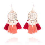 Tassel Dreamcatcher Sequin Earrings - WOMONA.COM