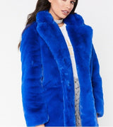 Faux Fur Coat Women Long Sleeve Warm Thick Wave Jackets - WOMONA.COM