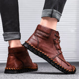 Leather shoes leather men casual shoes - WOMONA.COM