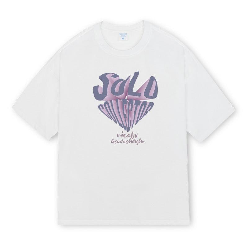 Letter Print Teen Short Sleeve T-shirt For Men - WOMONA.COM