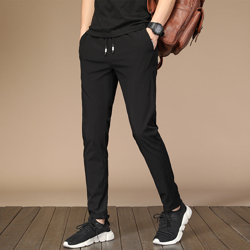 Summer New Ice Silk Casual Pants Men - WOMONA.COM