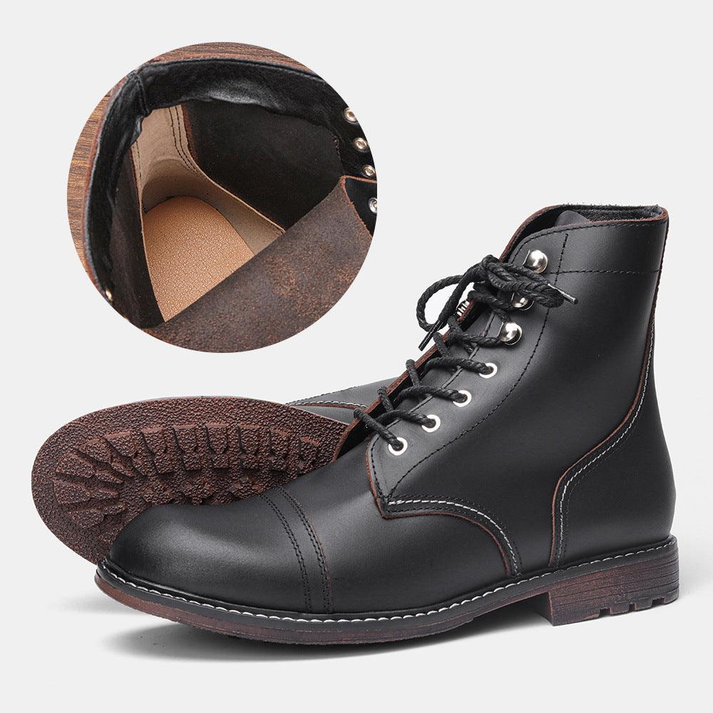 Men's Martin Top Layer Cowhide Boots - WOMONA.COM