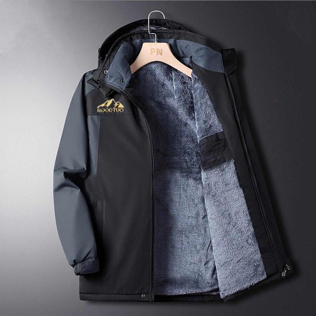 Men's Thick Velvet Waterproof And Windproof Jacket - WOMONA.COM