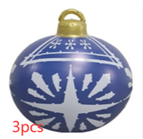 Christmas Ornament Ball Outdoor Pvc 60CM Inflatable Decorated Ball - WOMONA.COM