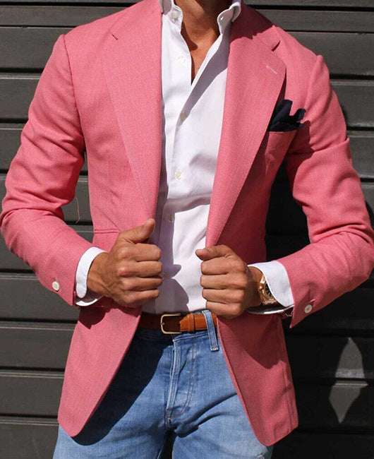 Men's Striped Blazer Casual Slim Fit - WOMONA.COM