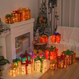 Lighted Up Outdoor Decorations Luminous Christmas Gift Box - WOMONA.COM