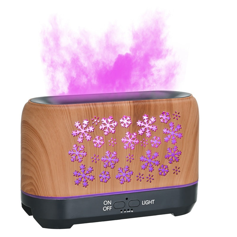 Christmas Snowflake Pattern Humidifier Household Colorful Aromatherapy - WOMONA.COM