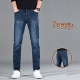 New Slim Fit Youth Casual Straight-leg Cotton Jeans Men - WOMONA.COM