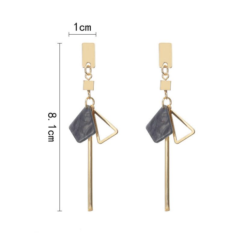 Simple personality geometric earrings - WOMONA.COM