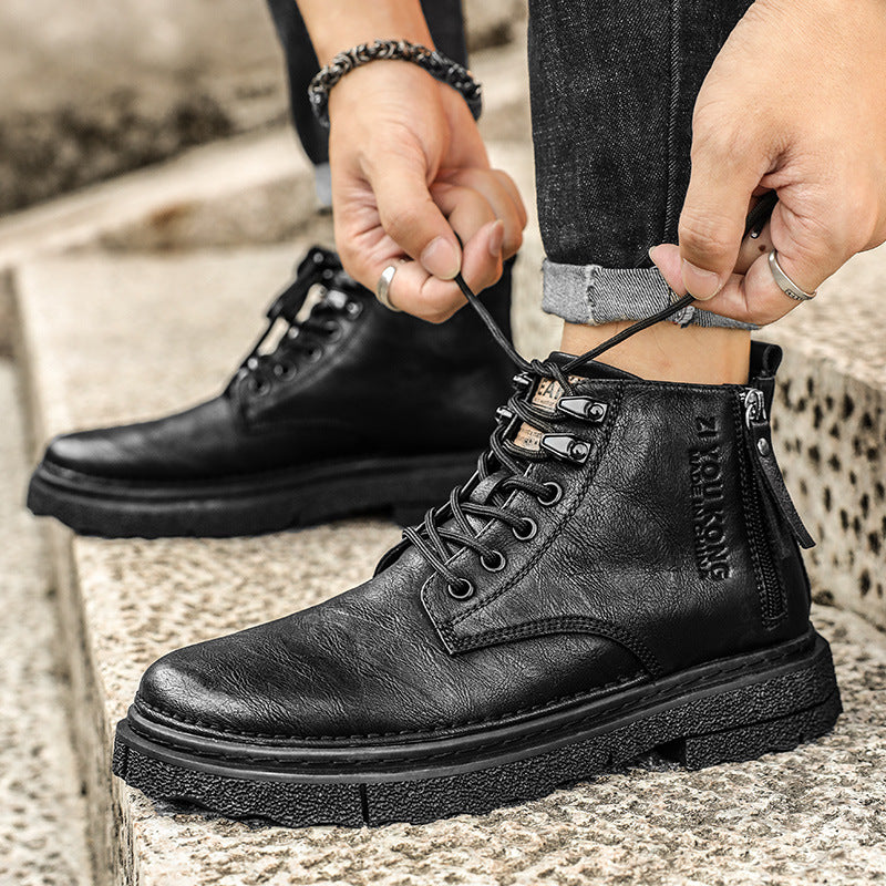 Botas de trabajo británicas para hombre impermeables