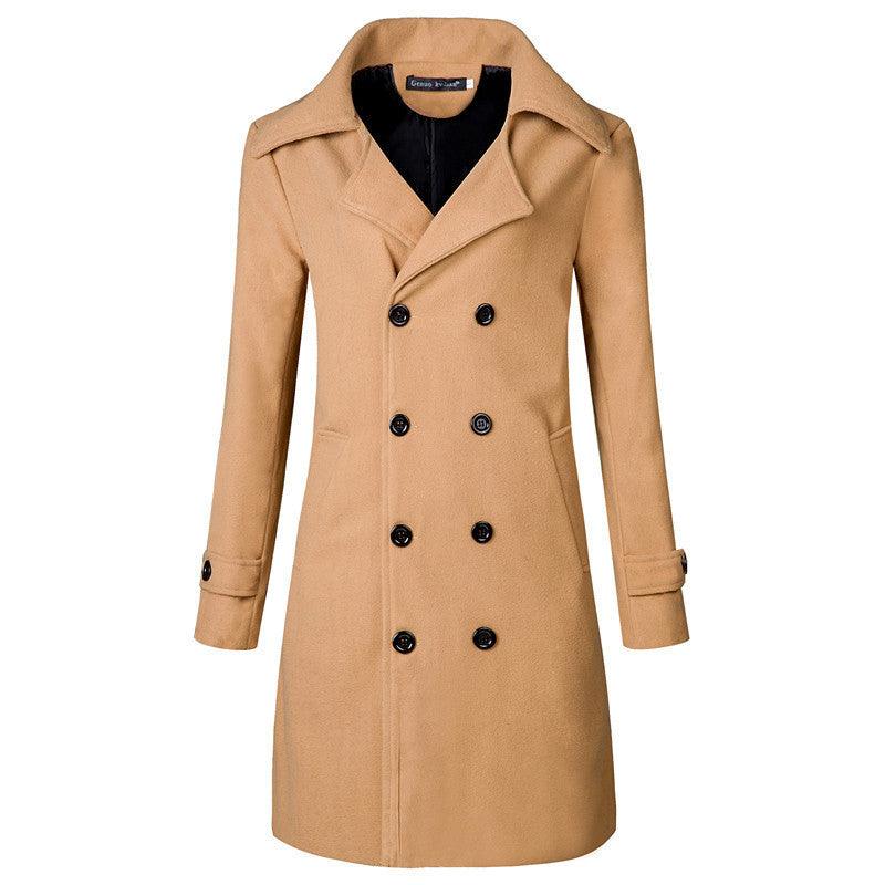 Double Breasted Mid-length Trench Coat - WOMONA.COM