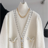 Hepburn Style Small Fragrance Sweater Cardigan - WOMONA.COM