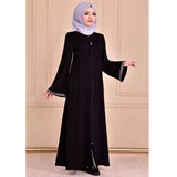 Middle East Dubai Turkey Jalabiya Zipper Cardigan Robe - WOMONA.COM