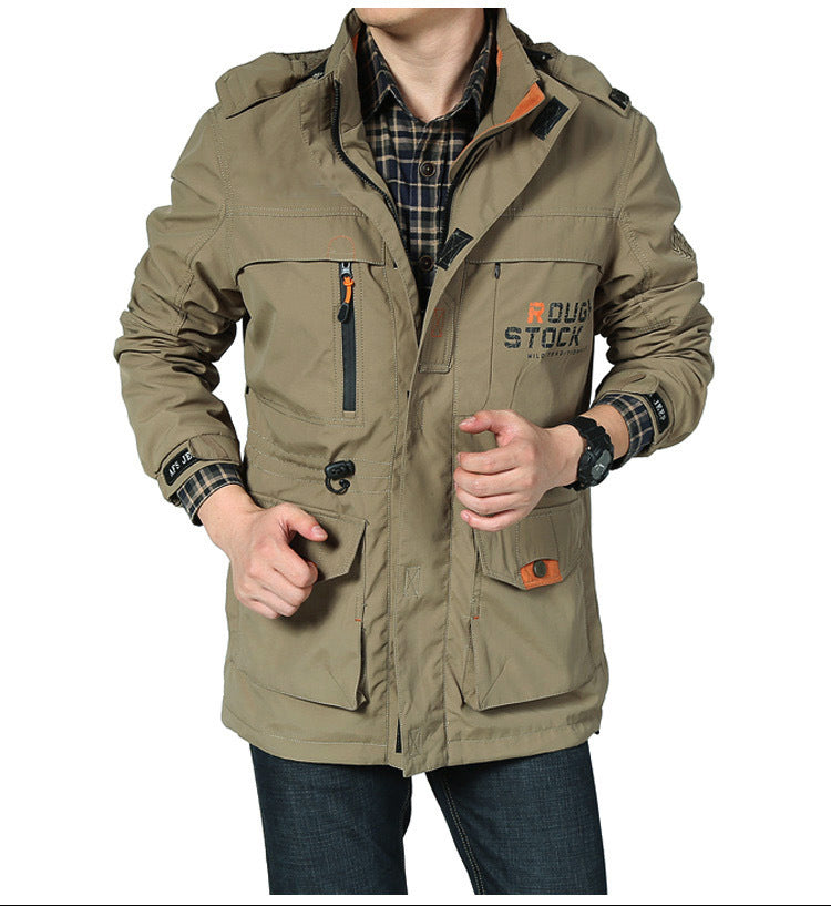 Spring thin Jacket jacket Men's casual outdoor - WOMONA.COM