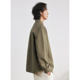 Men's Long Sleeve Shirt Coat - WOMONA.COM