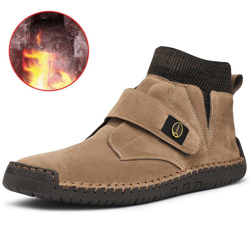 Velcro Shoes Men Ankle Boots - WOMONA.COM